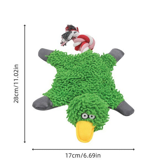 KFX-2271421 Microfiber Standing Duck Plush Toy for Dogs - Bite-Resistant Pet Plaything in Orange, Green, or Pink