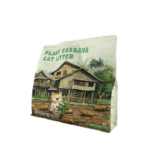 KFX-2273213 Bitter Cassava Cat Litter - Dust-Free, Deodorizing, 100% Natural, 1.25kg & 2kg Options