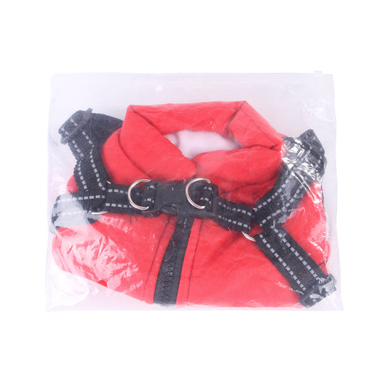 KFX-2277181 Cozy Velvet Pet Waistcoat with Chest Strap for Autumn and Winter Comfort
