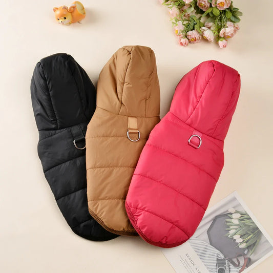 KFX-2287805 Brown Cotton-Padded Coat for Dogs - Casual Pet Clothing