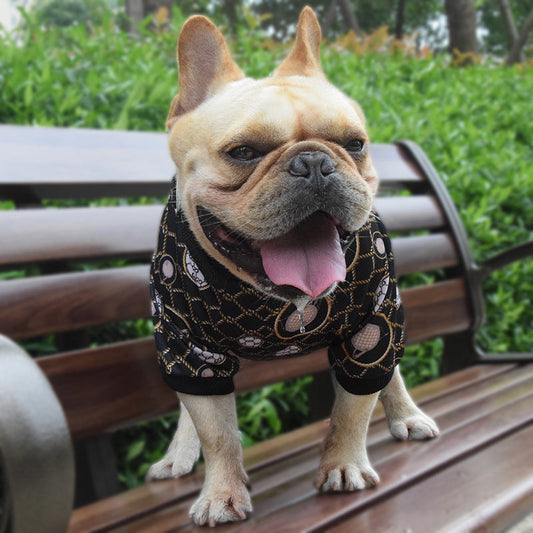 KFX-2308669 Stylish Spring and Autumn Dog Clothes for Small Pets - Polyester Casual Two-Legged Apparel