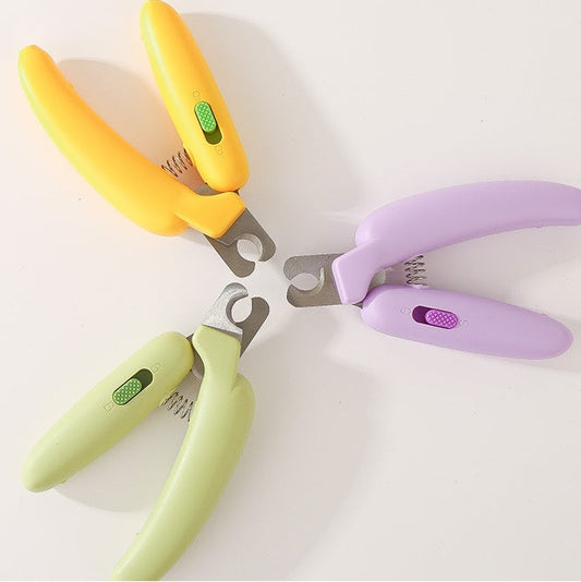 KFX-2314045 Banana-Shaped Nail Clippers for Pets – Ergonomic Design for Easy and Safe Grooming
