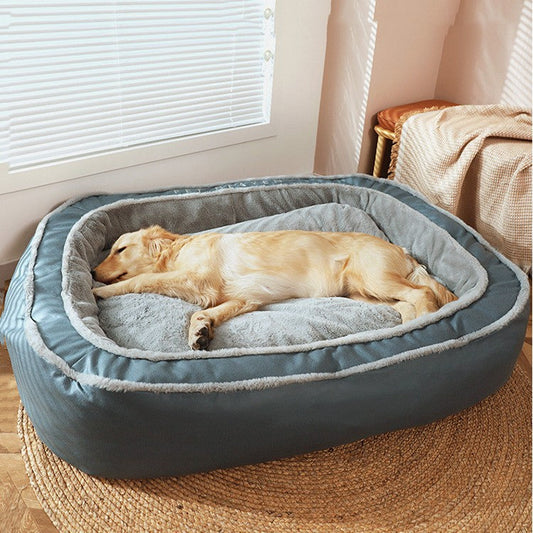 KFX-2314301 Cozy Polyester Cotton Dog Bed in Multiple Sizes for Winter Comfort