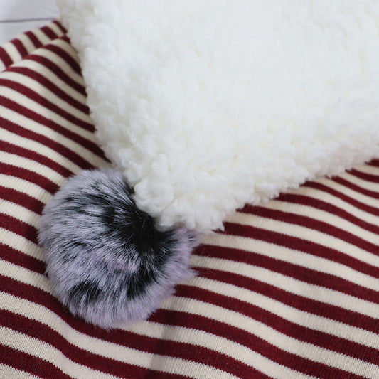 KFX-2320829 Cozy Cotton Striped Cartoon Hoodie for Dogs - Winter Wear