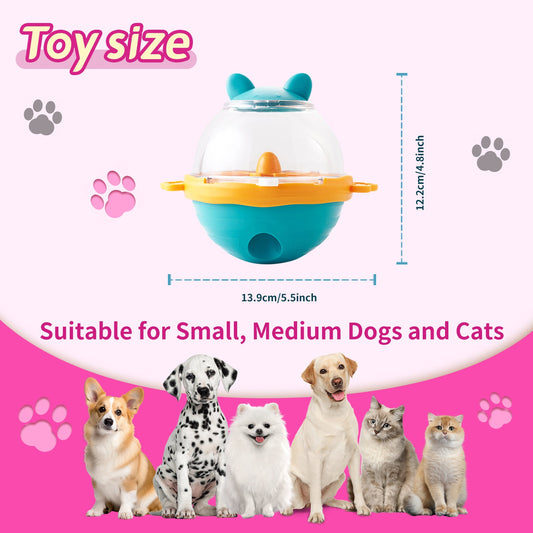 KFX-2334781 Interactive Dog & Cat Treat Dispenser Puzzle Ball for Medium to Large Breeds