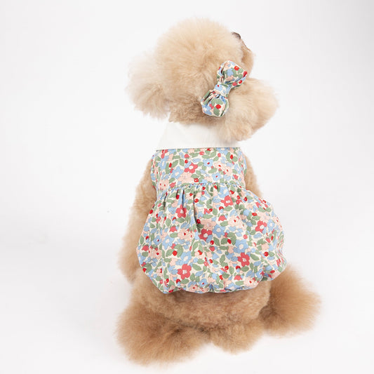 KFX-2337853 Floral Pattern Cotton Camisole for Dogs - Fashionable and Simple Design