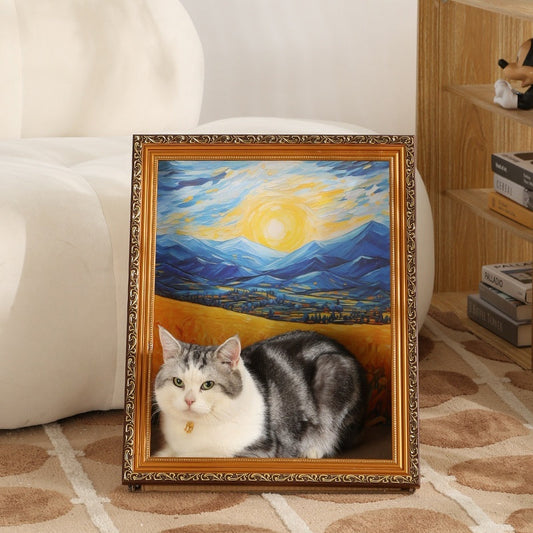 KFX-2354749 Retro Cat Scratch Board Toy with Unique Vintage Photo Frame Designs
