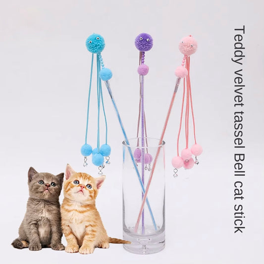 KFX-2356029 Tassel Cat Wand Toy for Playful Feline Fun and Engagement