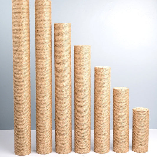 KFX-2357821 Solid Wood Cat Climbing Pillar in Various Sizes with Hemp Rope