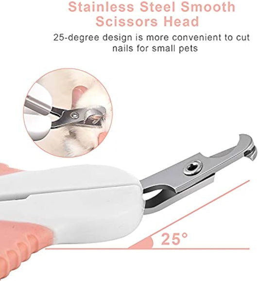 KFX-2361789 Cat Nail Clippers with Safety Guard and Sharp Angled Blade for Kittens, Small Dogs, Birds, Rabbits, and Ferrets