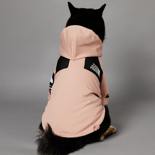 KFX-2361917 Waterproof Large Dog Raincoat in Pink - Windproof Shell Jacket for Pets