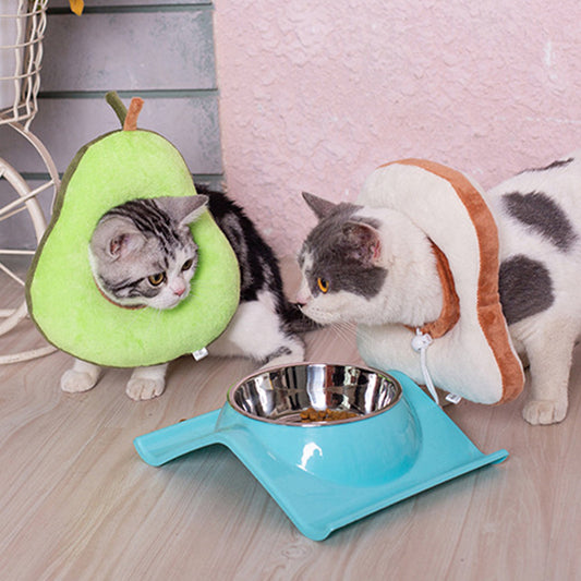 KFX-2372285 Anti-Licking Recovery Collar for Cats - Soft Cotton Headgear for Comfort and Protection