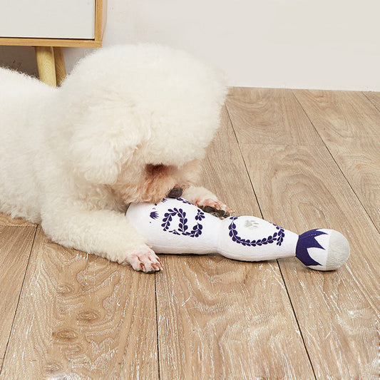KFX-2379069 Tequila Bottle Plush Dog Toy with Squeaker - Fun and Soft for All Dog Sizes