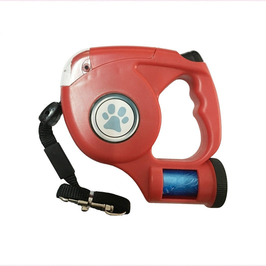 KFX-2381373 Automatic Retractable Pet Traction Rope with LED Light - Available in Multiple Colors