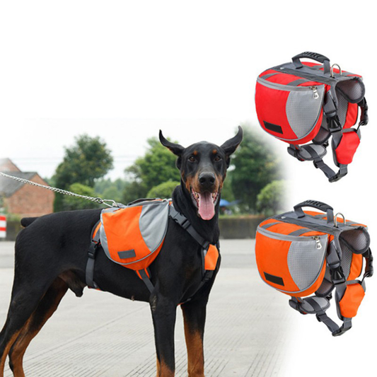 KFX-2383805 Adjustable Dog Hiking Pack with Comfortable Shoulder Straps and Large Capacity for Outdoor Activities