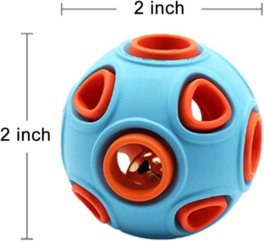 KFX-2394557 Interactive Dog Ball Toy with Ring Bell and Squeak for Pet Exercise and IQ Development
