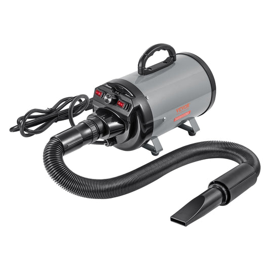 KFX-2394941 2800W Pet Grooming Dryer with Adjustable Speed, Temperature Control, Nozzles, and Extendable Hose