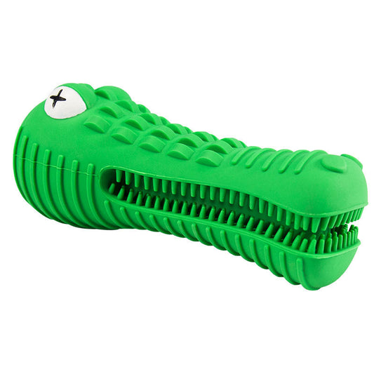 KFX-2403645 Durable Dog Toy for Teeth Cleaning and Play - Crocodile Molar Rod, Food Grade Rubber
