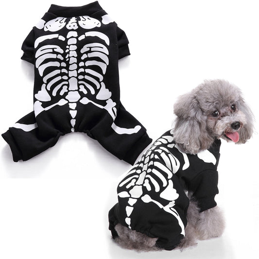 KFX-2418493 Funny Skeleton Frame Dog Clothes - Polyester Apparel for All Pets