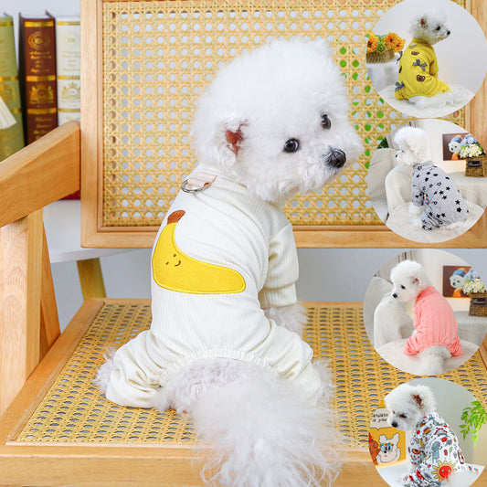 KFX-2419901 Belly-Wrap Four-Legged Outfit in Various Colors and Patterns for Pets