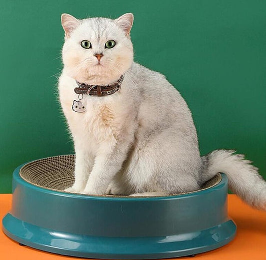 KFX-2420285 Replaceable Corrugated Paper Cat Scratcher with Replacement Core - 37 cm Diameter