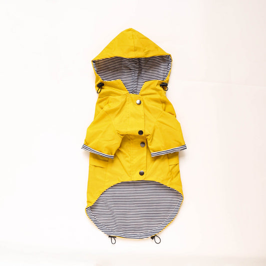 KFX-2427453 Windproof and Rainproof Pet Jacket in Yellow, Casual Style, Made of Polyester and Cotton