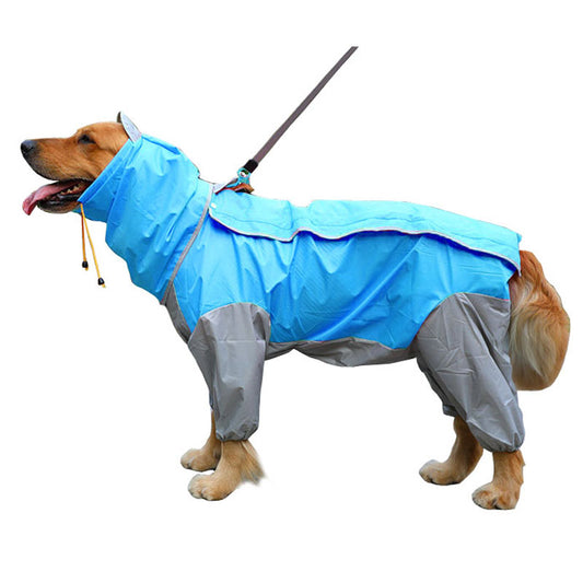 KFX-2428221 All-Weather Four-Legged Pet Raincoat for Small to Large Dogs