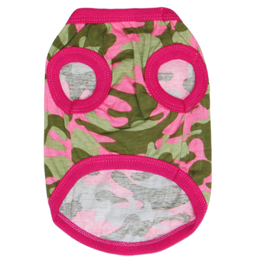 KFX-2439741 Cotton Camouflage Dog Vest for Spring and Summer in Yellow, Green, and Khaki