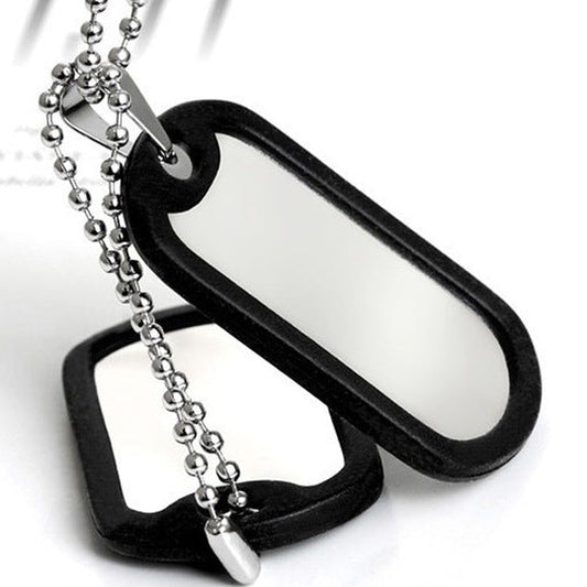 KFX-2449725 Titanium Steel Men's Necklace with Pendant - Multi-layer Bead Chain, 60cm Length