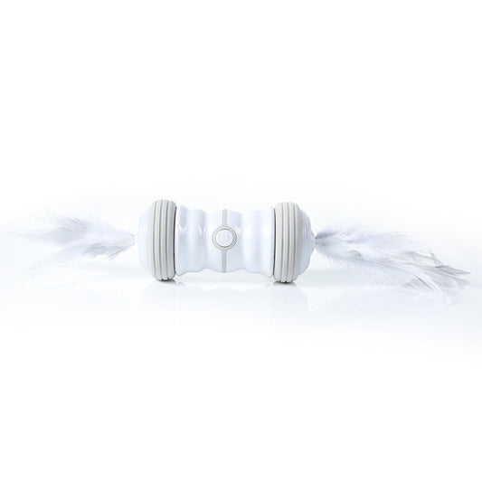KFX-2480701 USB Rechargeable Electric Cat Toy with LED Flashing Rolling Ball and Feather Sticks
