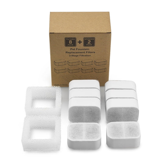 KFX-2498621 Ceramic Pet Water Dispenser Activated Carbon Filter Replacement Set
