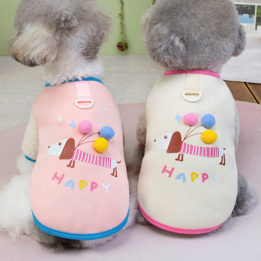 KFX-2518205 Dachshund Balloon Fleece Lined Sweatshirt Vest for Small Dogs - Unisex Casual Wear