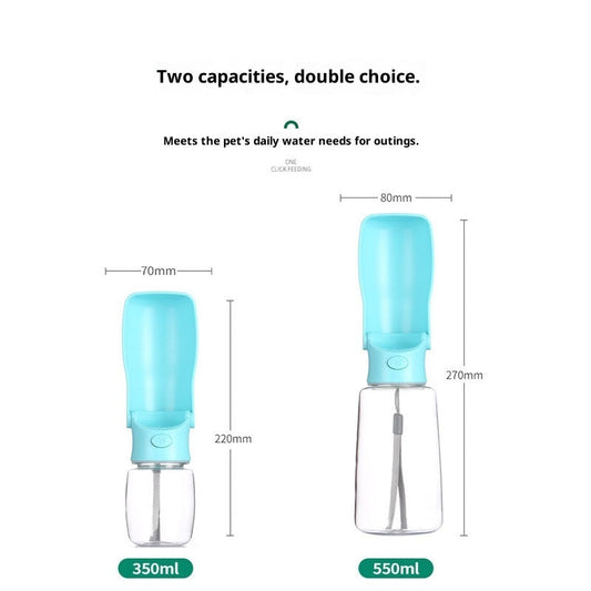 KFX-2524221 Portable Folding Pet Water Cup – Available in Blue, Pink, and Milky White, 350ML & 550ML with Activated Carbon