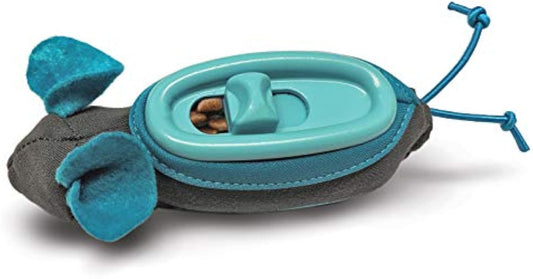 KFX-2531389 Interactive Indoor Hunting Treat Dispenser for Cats with Adjustable Feeder and Fabric Skin