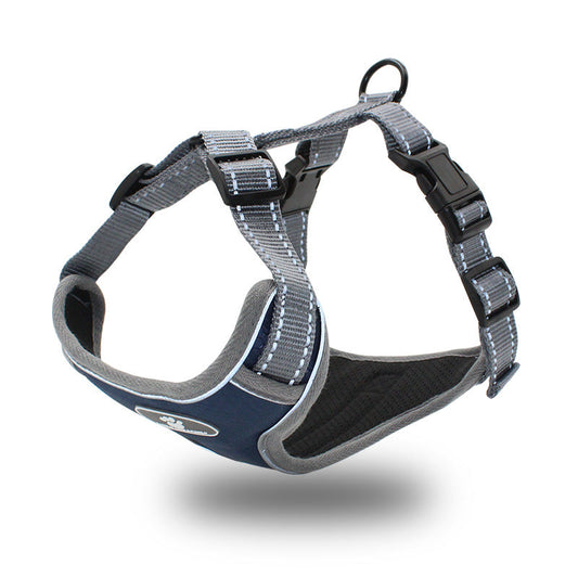 KFX-2533181 Reflective Vest-Style Chest Strap for Medium to Large Dogs - Durable Oxford Cloth with Neoprene and Mesh