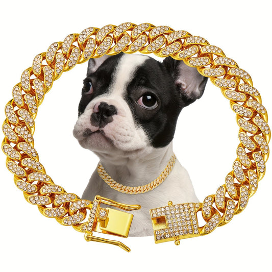 KFX-2547389 Elegant Shiny Diamond Safety Metal Necklace in Gold and Silver Available in Multiple Sizes