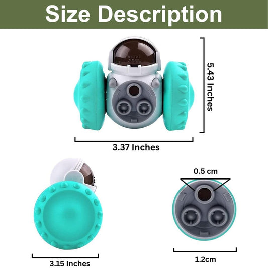 KFX-2552637 Interactive Food Dispenser Toy for Small Dogs and Cats - Durable Slow Feeder Puzzle for Problem-Solving and Weight Management