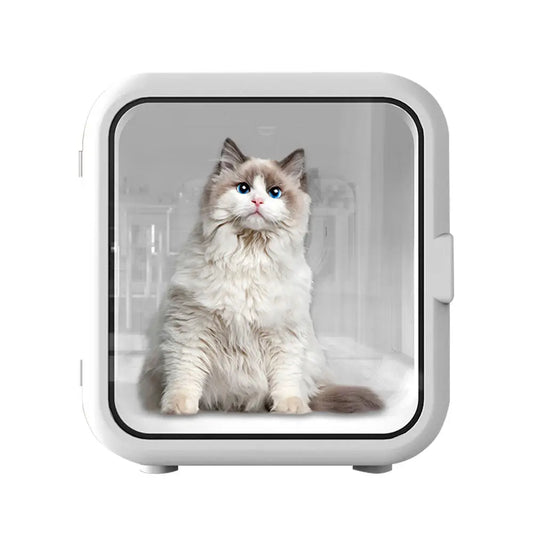 KFX-256595 Pet Hair Drying Box for Cats and Dogs - Automatic Plastic Dryer with Battery Power, 220-240V