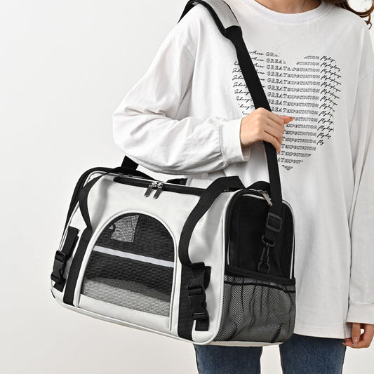KFX-2568893 Multifunctional One-Shoulder Diagonal Cross Pet Carrier Bag for Cats and Dogs up to 10 kg
