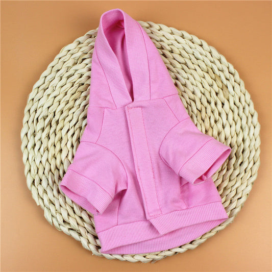 KFX-2570813 Pink Princess Hooded T-Shirt for Cats and Dogs, Cotton Material, Sizes XS-XL