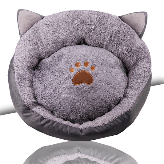 KFX-2578237 Cozy Cat Ears Padded Pet Nest with Non-Slip Bottom - Soft & Breathable – Machine Washable
