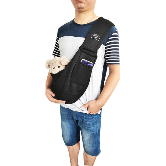 KFX-2580413 Lightweight Breathable Pet Sling Backpack for Small Dogs and Puppies, Adjustable Shoulder Carrier, Soft Cotton Design