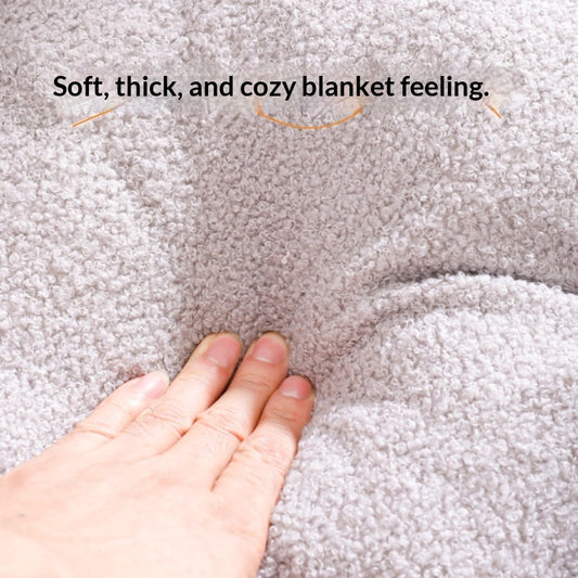 KFX-2582205 Cozy Peach Heart-Shaped Dog Fleece Bed - Removable & Washable, Sizes M & L