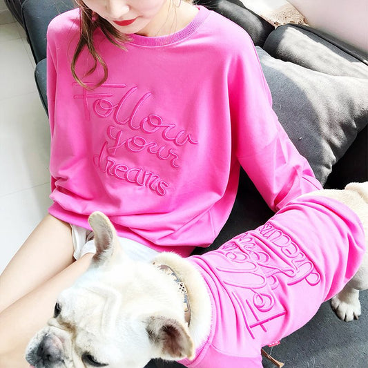 KFX-2582333 Matching Cartoon Lace Sweater Set for Pet and Owner in Various Colors
