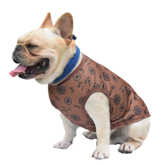 KFX-2583741 Coffee Printed Pet Vest for Dogs - Available in Multiple Sizes (XS-3XL)