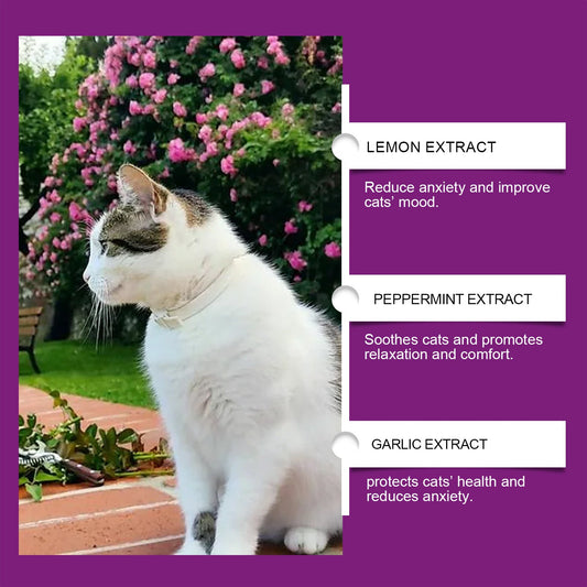 KFX-2585789 Soothing Cat Mood Spray with Lemon, Mint, and Garlic Extract - 3.2x12cm