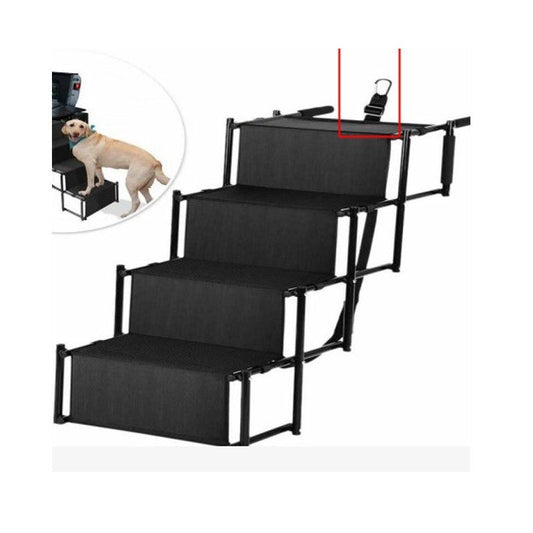 KFX-2588733 Portable Outdoor Pet Dog Ladder for Cars - Stainless Steel, Multiple Colors Available