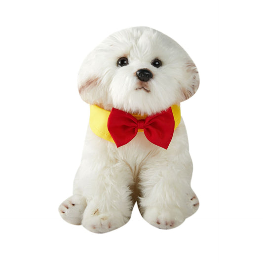 KFX-2591677 Adjustable Velcro Bow Tie Pet Collar in Black/Yellow, Red/Yellow, Black/White, Red/White - Sizes S & L