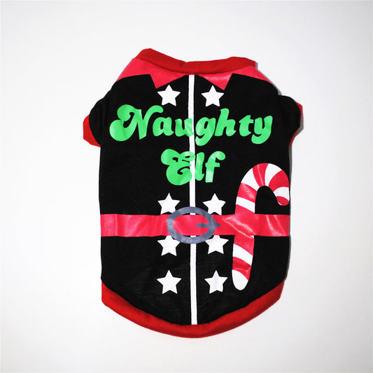 KFX-2615101 Festive Dog Apparel for Christmas - Santa Claus & Snowman Styles in Green and Red