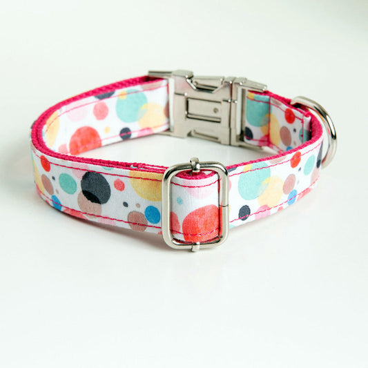 KFX-2626237 Bubble Pet Collar and Leash Set - Durable Polyester Towing Rope and Collar Combination